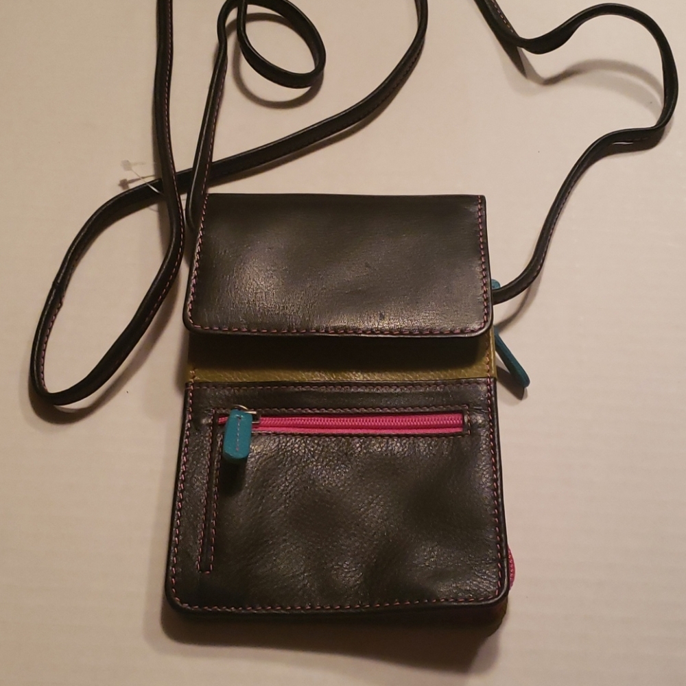 RFID Mini leather wallet bag